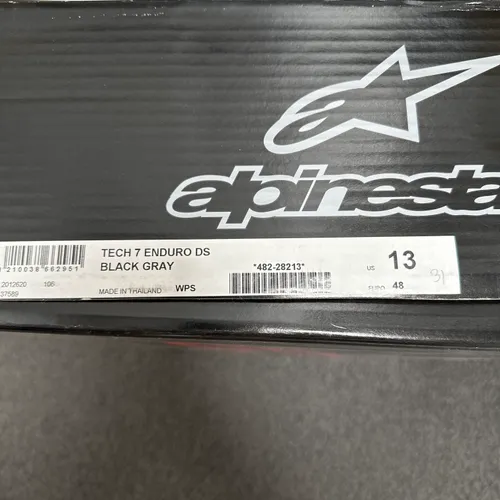 Alpinestars Tech 7 Enduro Drystar Boots Black/Grey - Size 13