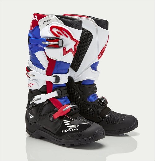 Alpinestars Honda Tech 7 Enduro Drystar Boots - Black/White/Blue/Bright Red