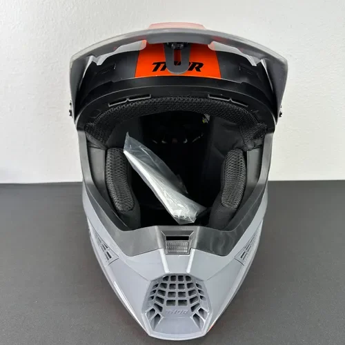 Thor Sector 2 Helmet - Carve Charcoal/Orange Size Medium OPEN BOX