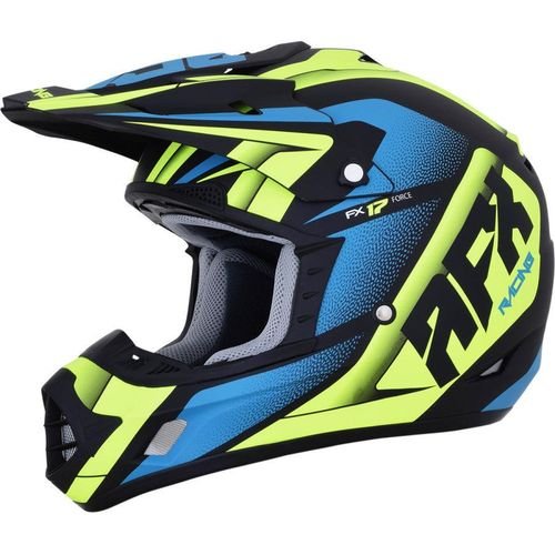 AFX FX-17 Force Helmet - Matte Black/Green/Blue