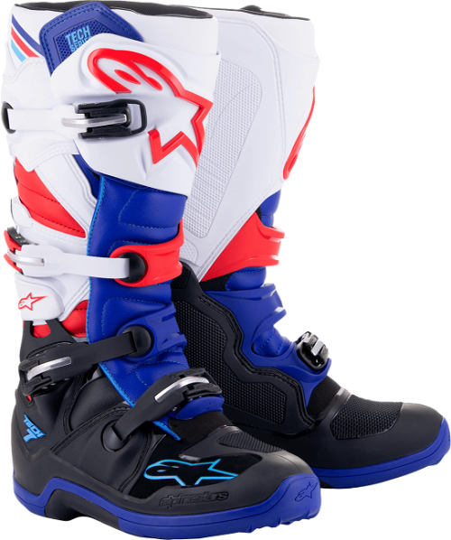 Alpinestars Tech 7 Boots - Black/Blue/Red/White