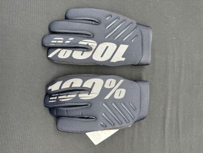 100% Brisker Gloves Black/Gray Size Small