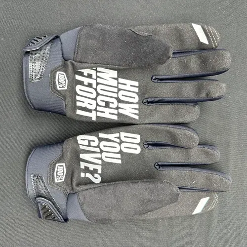 100% Brisker Gloves Black/Gray Size Small