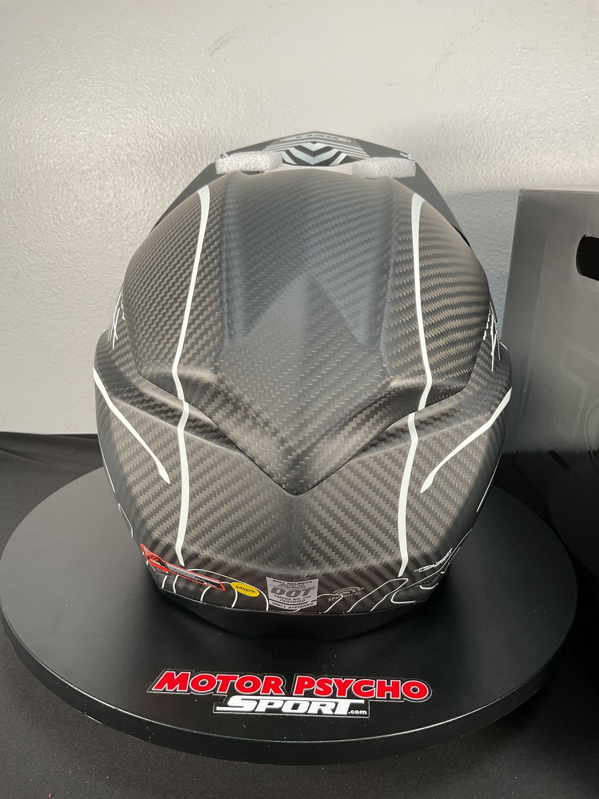 Bell Moto-10 Spherical Helmet - Fasthouse Raven Matte Black/White - Size Large - OPEN BOX