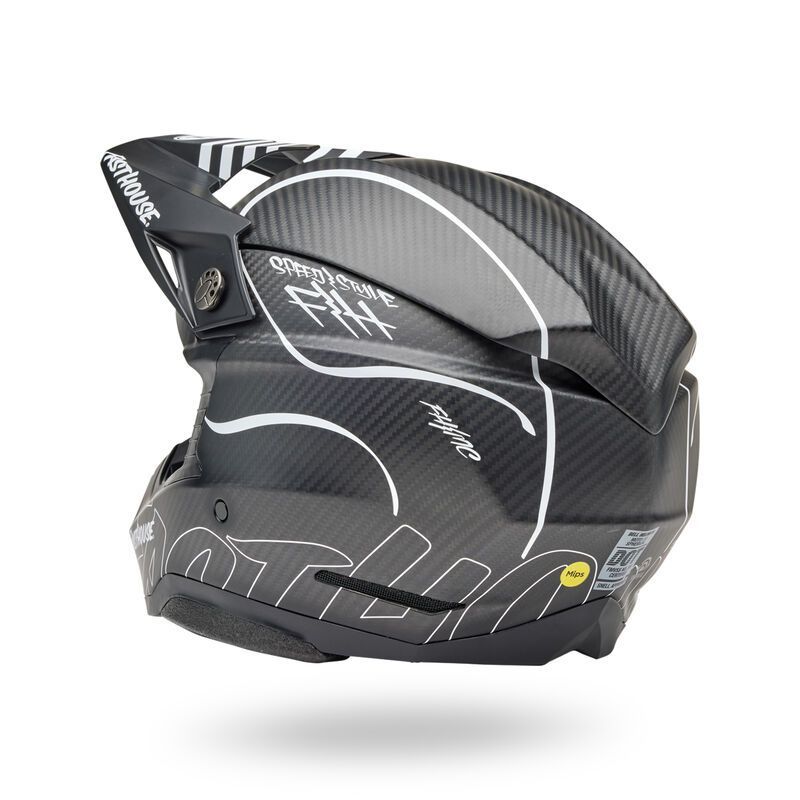 Bell Moto-10 Spherical Helmet - Fasthouse Raven Matte Black/White - Size Large - OPEN BOX