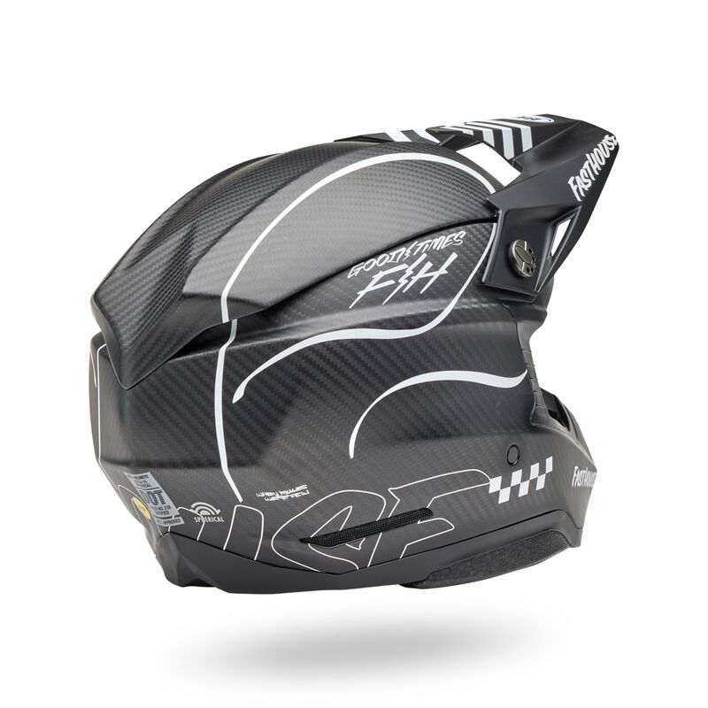 Bell Moto-10 Spherical Helmet - Fasthouse Raven Matte Black/White - Size Large - OPEN BOX