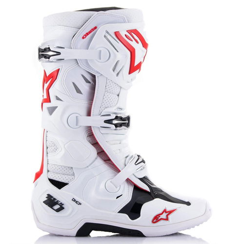 Alpinestars Tech 10 Supervented Boots - White/Bright Red