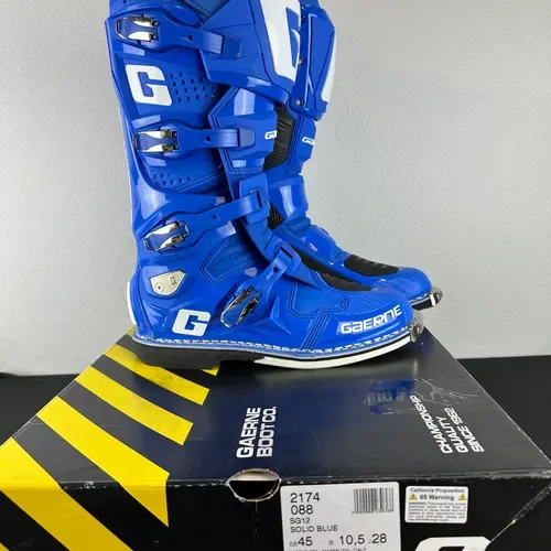 Gaerne SG-12 Solid Blue Boots Size 10.5 Euro 45