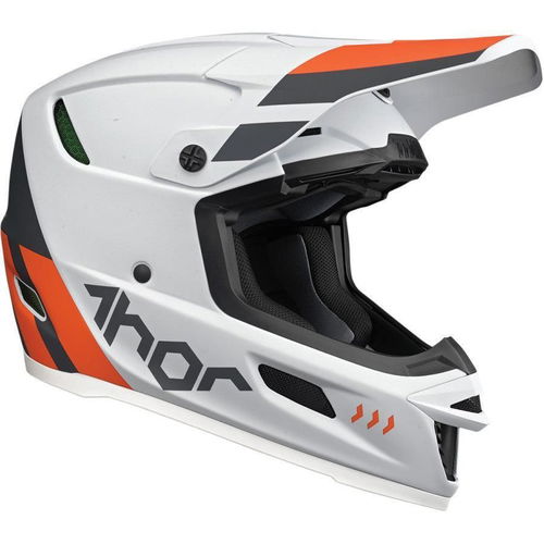 Thor Reflex Cube Light Gray/Red Orange Helmet 2022