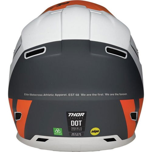 Thor Reflex Cube Light Gray/Red Orange Helmet 2022