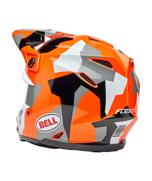 Bell Moto-9S Flex Helmet - Rover Gloss Orange Camo - Size L