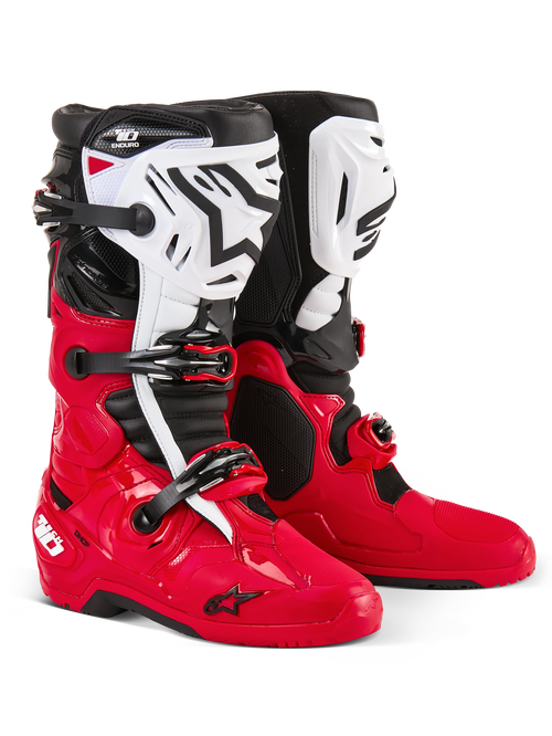 Alpinestars Tech 10 Enduro Boots - Bright Red/Black/White