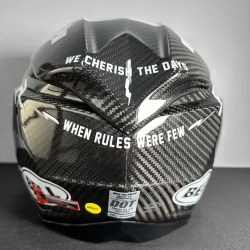 Bell Moto 10 Spherical Fasthouse Carbon Black/red Helmet Size Medium