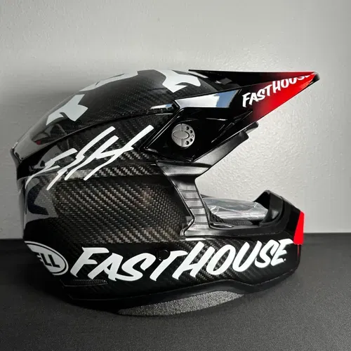 Bell Moto 10 Spherical Fasthouse Carbon Black/red Helmet Size Medium
