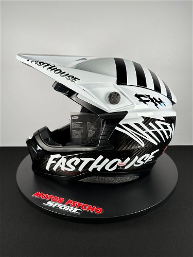 Bell Fasthouse Moto-10 Spherical LE Mod Squad Gloss White/Black Helmet