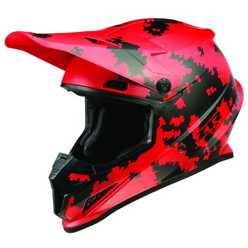 Z1R Rise Digi Camo Helmet - Red