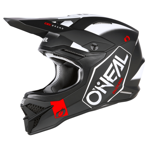 O'Neal 3 SRS Hexx V.23 Helmet Black/White