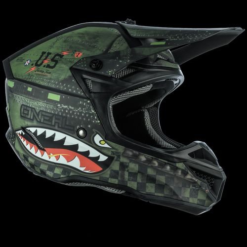 O'Neal 5 SRS Warhawk Helmet Black/Green