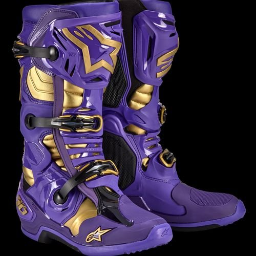 Alpinestars Tech 10 Champ LE Boots - Ultraviolet/Gold/Black