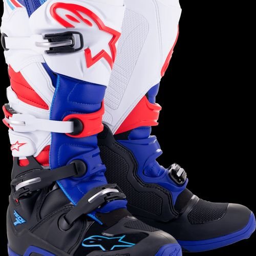 Alpinestars Tech 7 Boots - Black/Dark Blue/Red/White