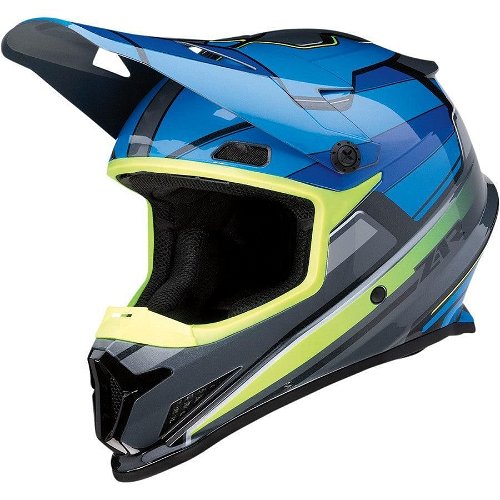 Z1R Rise MC Helmet - Blue/Hi-Viz