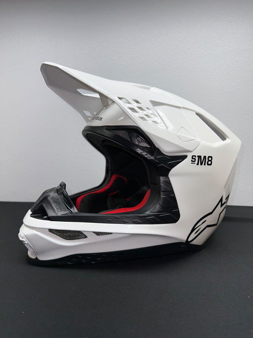 Alpinestars Supertech M8 Solid Gloss White Helmet