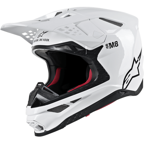Alpinestars Supertech M8 Solid Gloss White Helmet