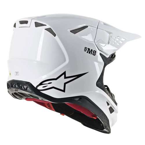 Alpinestars Supertech M8 Solid Gloss White Helmet