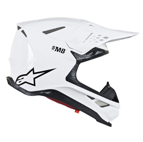 Alpinestars Supertech M8 Solid Gloss White Helmet