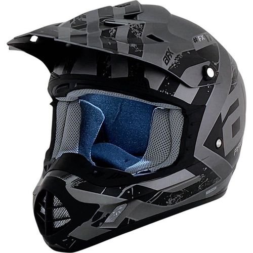 AFX FX-17Y Attack Helmet - Frost Gray/Matte Black