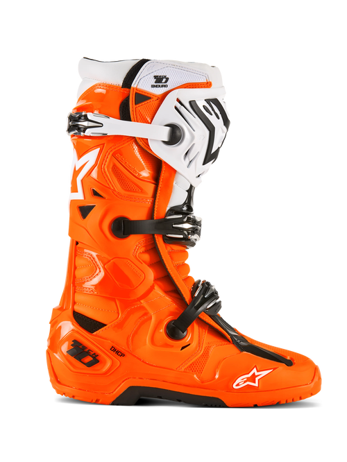 Alpinestars Tech 10 Enduro Boots - Orange Fluo/Black/White