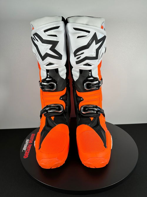 Alpinestars Tech 10 Enduro Boots - Orange Fluo/Black/White