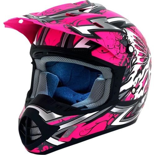 AFX FX-17 Butterfly Helmet - Matte Hot Pink