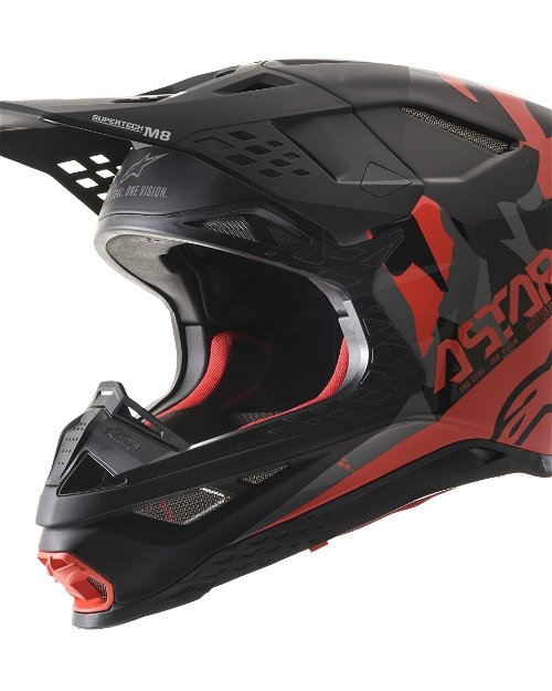 Alpinestars Supertech M8 Echo Black/Gray/Red Fluo Helmet