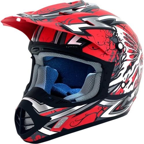 AFX FX-17Y Butterfly Helmet - Matte Ferrari Red