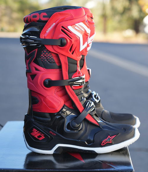 Alpinestars Tech 10 Boots - Black/Red - CLOSEOUT