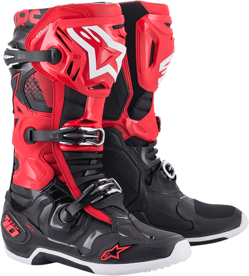 Alpinestars Tech 10 Boots - Black/Red - CLOSEOUT