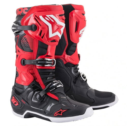 Alpinestars Tech 10 Boots - Black/Red - CLOSEOUT