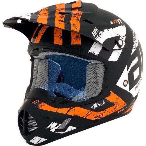 AFX FX-17Y Attack Helmet - Matte Black/Orange