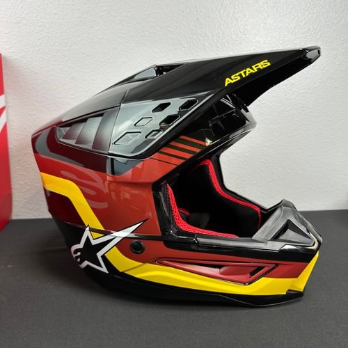 Alpinestars SM5 Venture Black/Bordeaux/Yellow/Glossy Helmet Size Large 