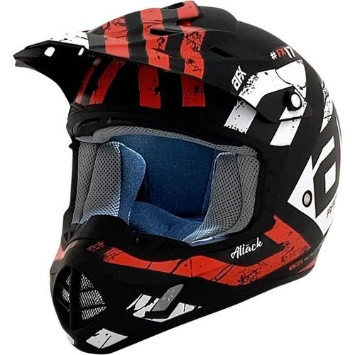 AFX FX-17Y Attack Helmet - Matte Black/Red