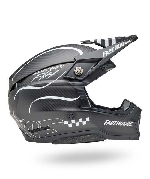 Bell Moto-10 Spherical Helmet - Fasthouse Raven Matte Black/White - Size Large - OPEN BOX