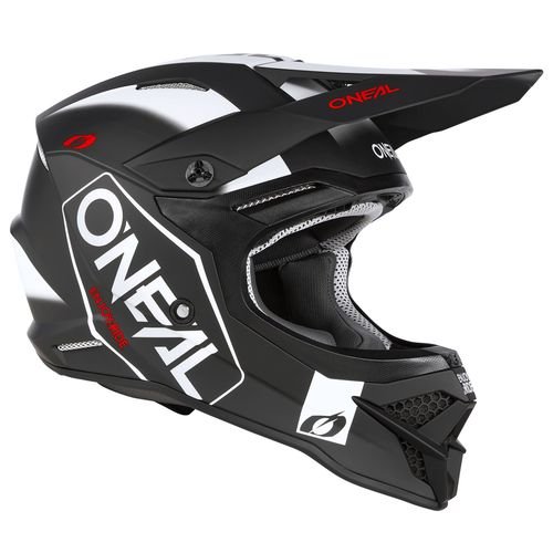 O'Neal 3 SRS Hexx V.23 Helmet Black/White