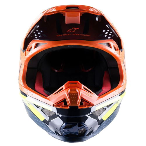 Alpinestars Supertech M8 Factory Dark Blue/Orange/Yellow Fluo Helmet - CLOSEOUT