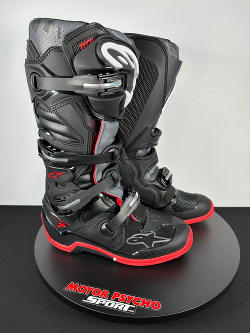 Alpinestars Tech 7 Boots - Black/Cool Gray/Red  - CLOSEOUT