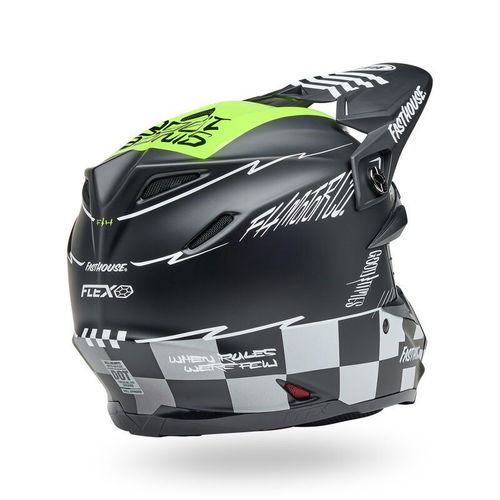 Bell Moto-9S Flex Helmet - Fasthouse Smoke Bomb Matte/Gloss Black/Hi-Viz