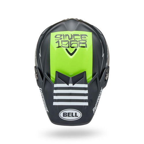Bell Moto-9S Flex Helmet - Fasthouse Smoke Bomb Matte/Gloss Black/Hi-Viz