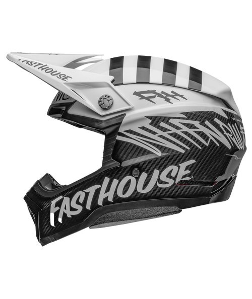 Bell Moto-10 Spherical Helmet - Fasthouse Mod Squad Gloss White/Black