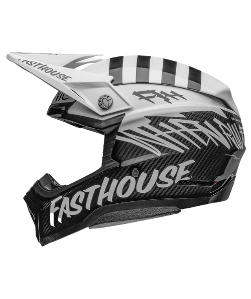 Bell Moto-10 Spherical Helmet - Fasthouse Mod Squad Gloss White/Black