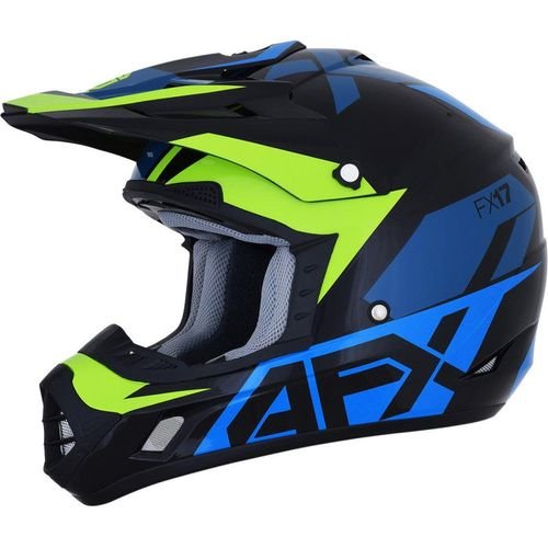 AFX FX-17 Aced Helmet - Blue/Lime